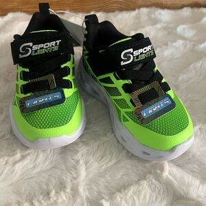 Skechers Kids Sneakers - Neon Green and Black
